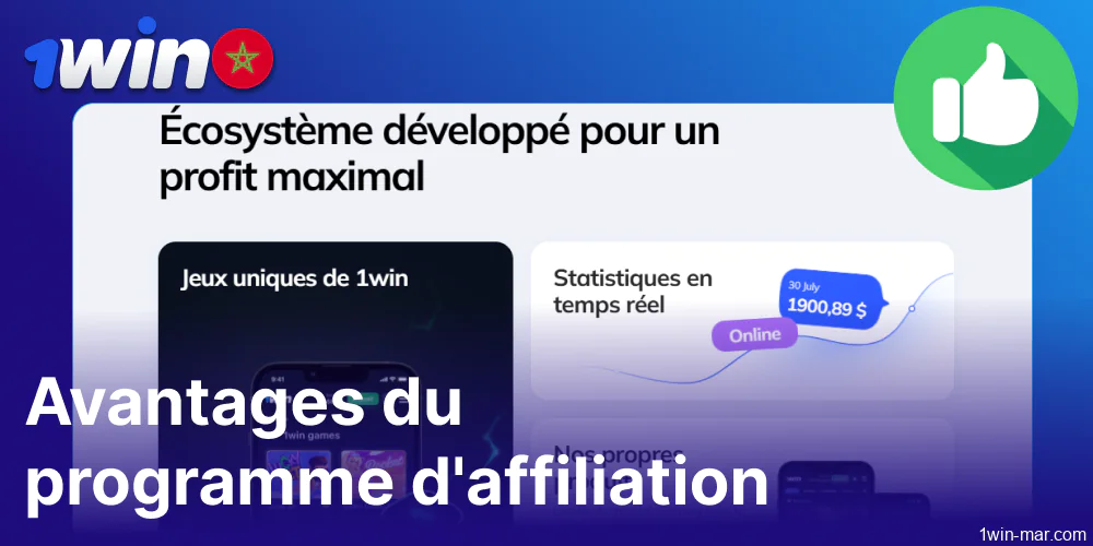Les bénéfices du programme d'affiliation 1win pour les Marocains