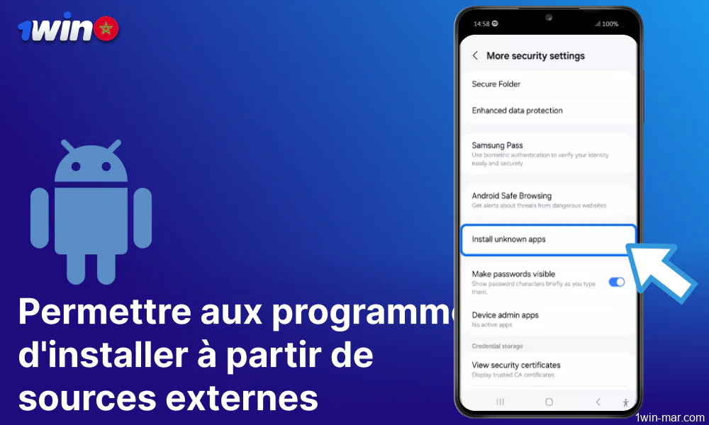 Permettre l'installation de logiciels 1win à partir de sources tierces