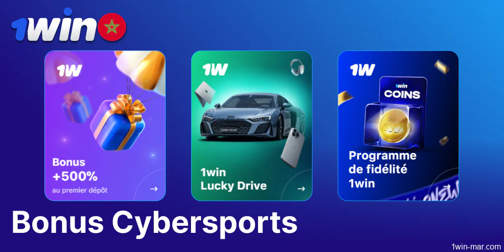 Bonus Cybersports disponibles pour les parieurs 1win du Maroc