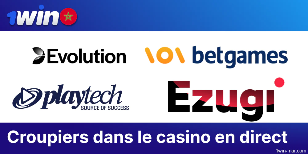 Les fournisseurs de logiciels de casino en direct présentés sur 1win Maroc