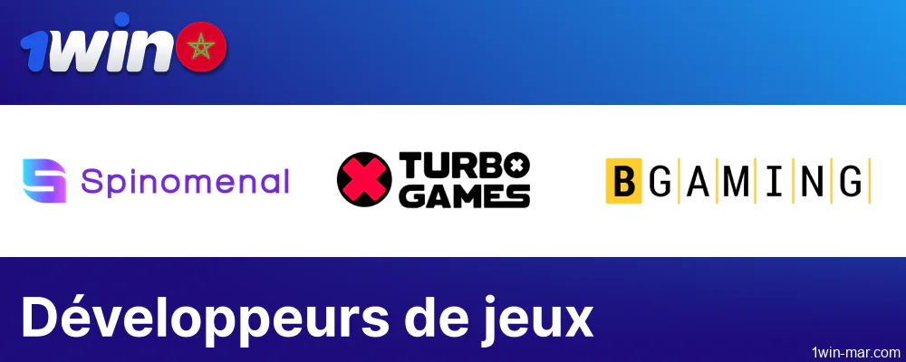 Développeurs de jeux de casino disponibles sur 1win Maroc