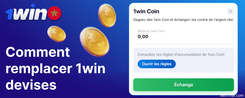 Guide sur l'échange de pièces 1win pour les joueurs du Maroc