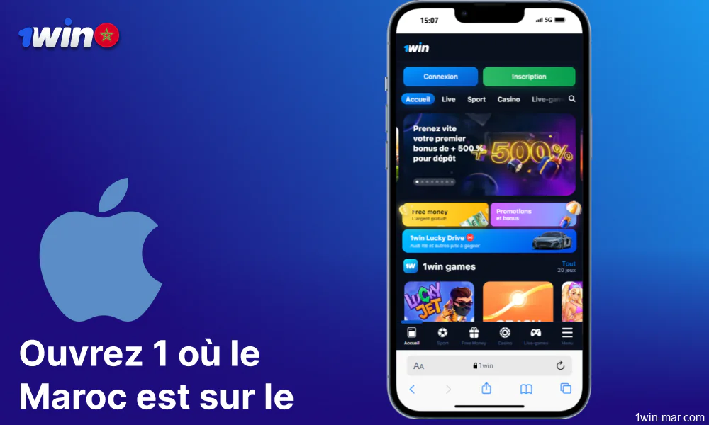 Ouvrir 1win Maroc sur mobile