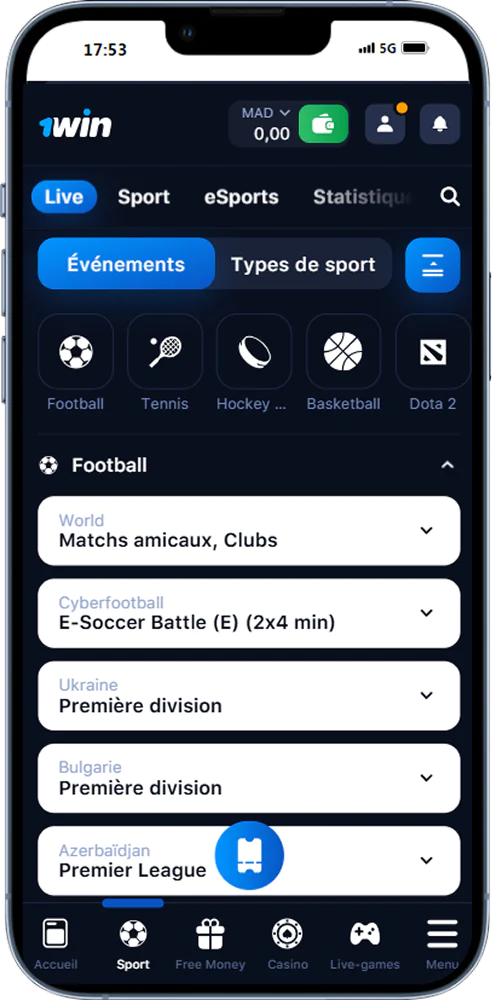 1win paris sportifs au Maroc