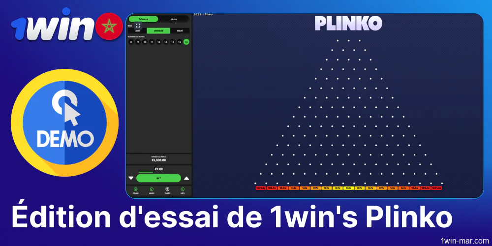 Jouez au jeu Plinko gratuitement en mode démo sur 1win Morocco